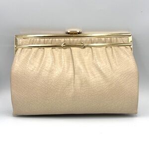 Vintage Madane Crackled Leather Clutch